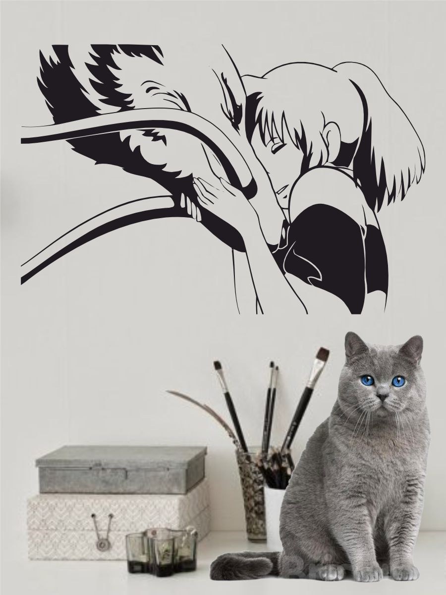 Большая интерьерная наклейка на дверь аниме (79 фото)