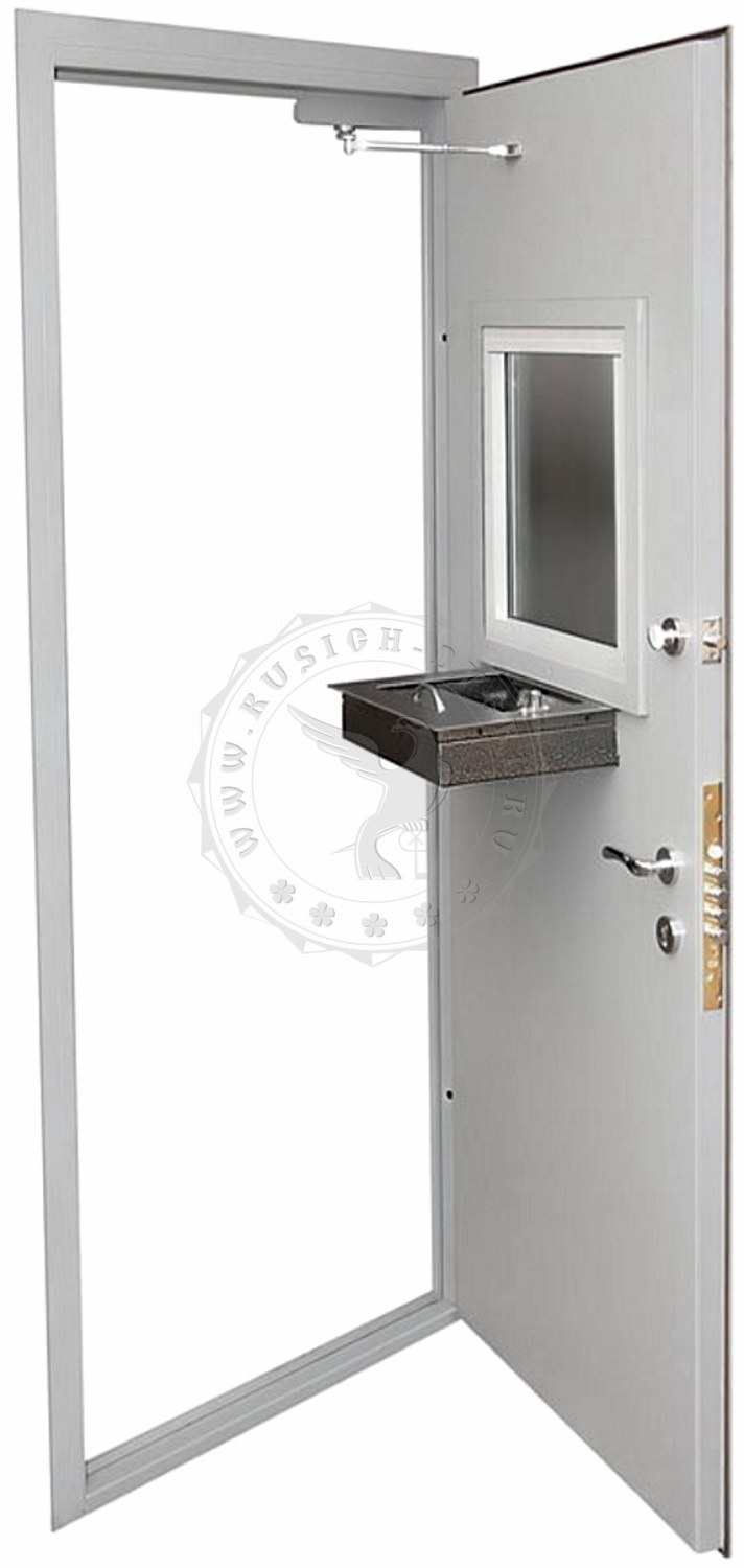 Противопожарная дверь ДПМ-582 С окном для кассы