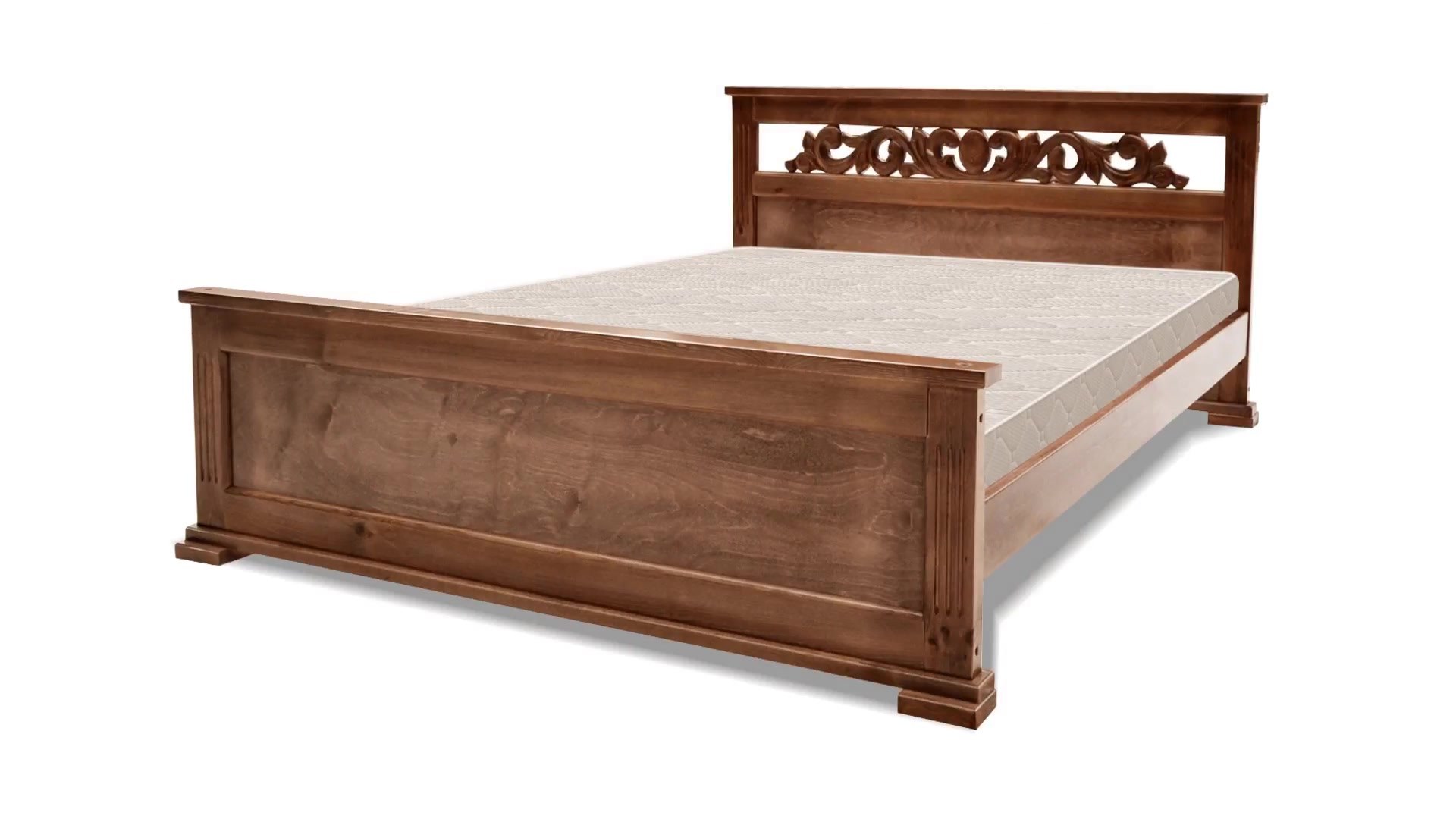 кровать из массива дерева мягкая