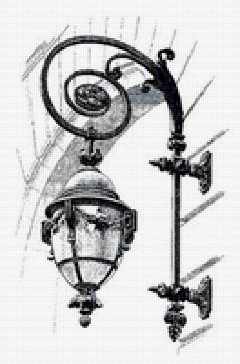 Уличный фонарь набросок