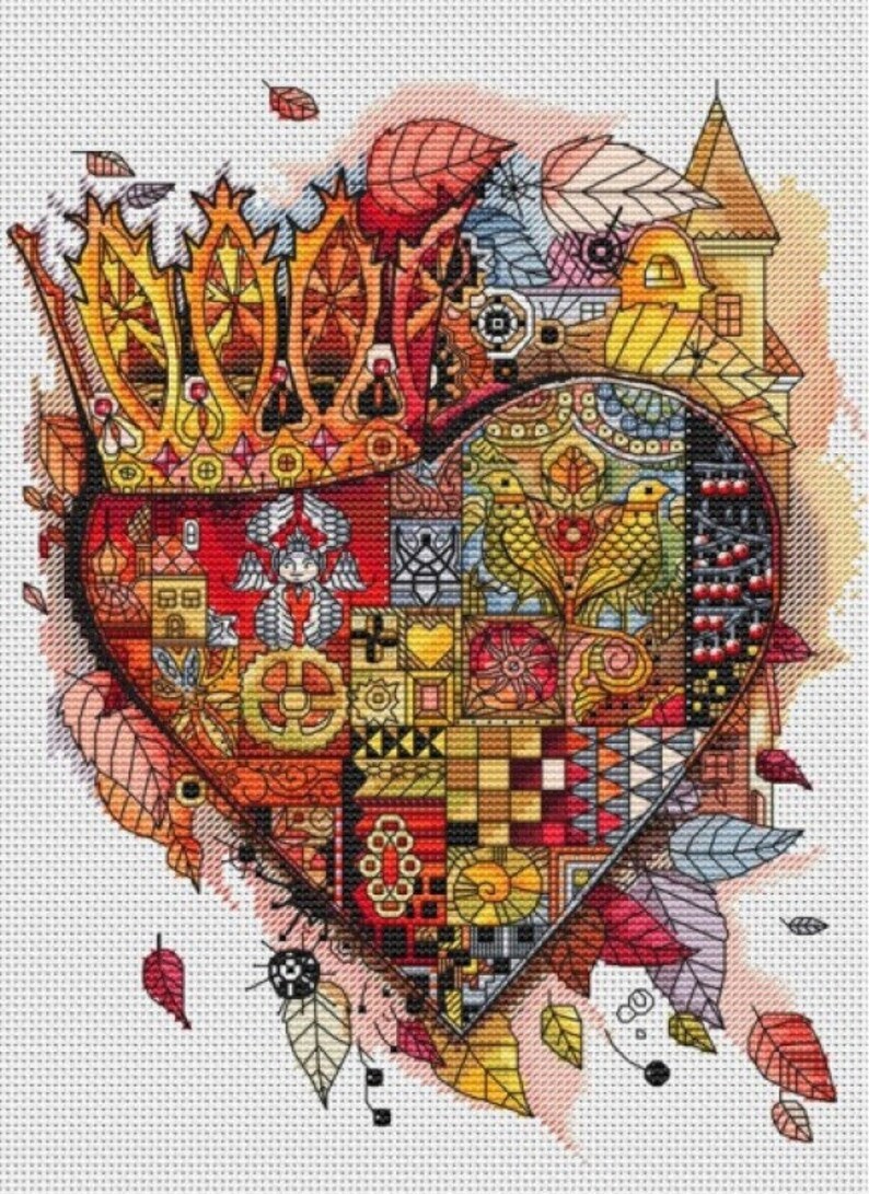 Белоснежка набор для вышивания Королевское сердце 20 x 25 см