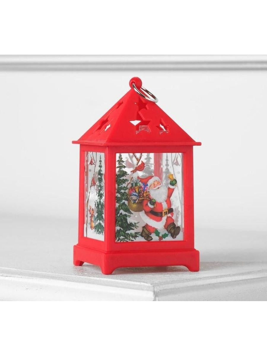 Фигура световая "красный фонарик", 13х5.5х5.5 см, от бат. 3хlr44, т/белый 3669422