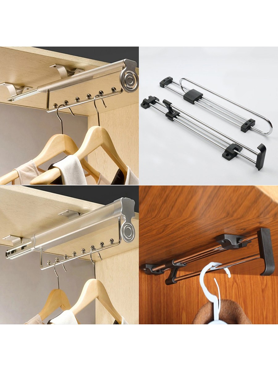 Выдвижная вешалка для одежды в шкаф 30 см