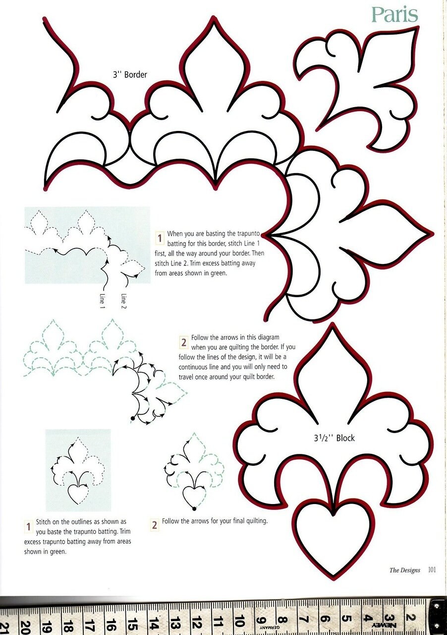Схемы для Стежки трапунто
