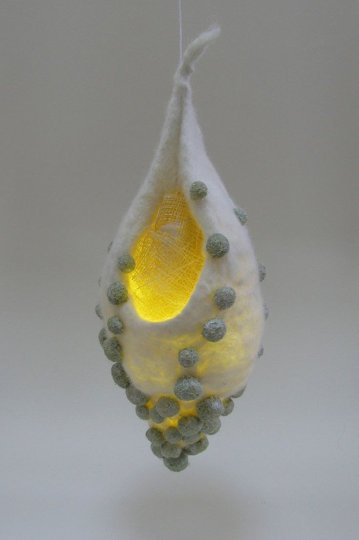 Валяные светильники из шерсти