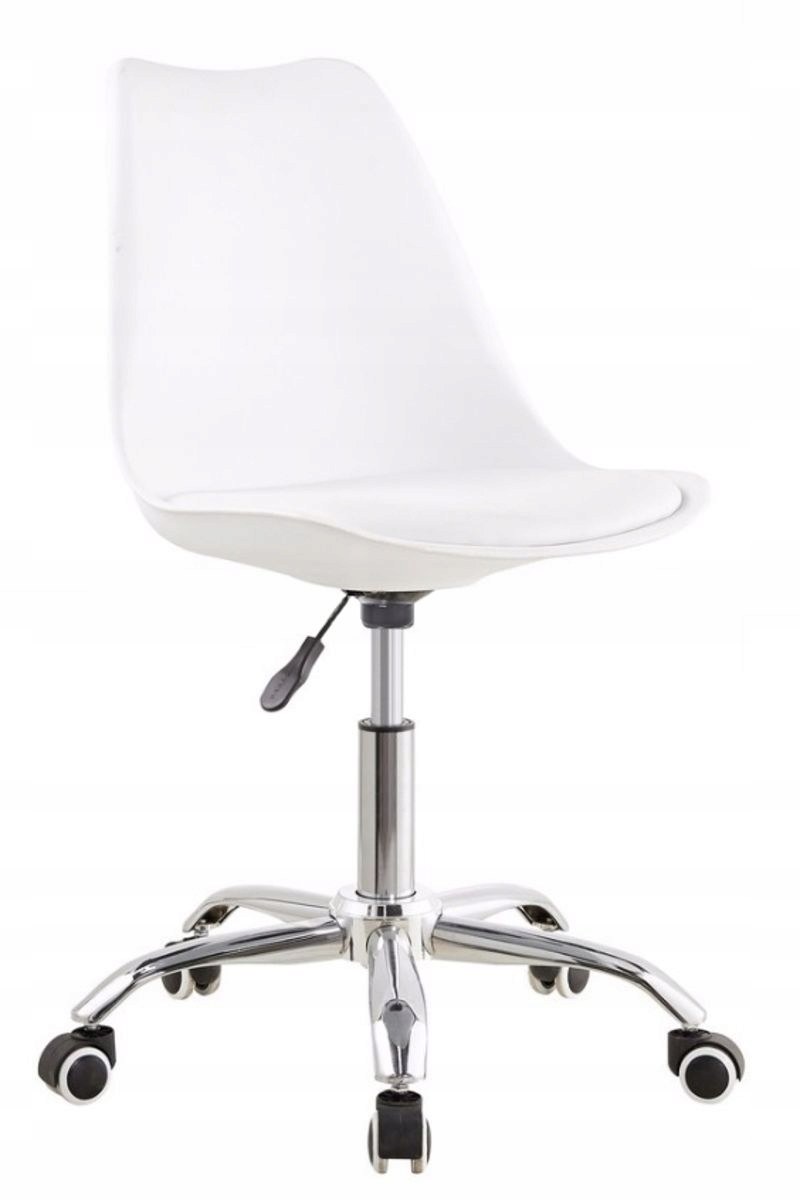 Стул белый на колесиках