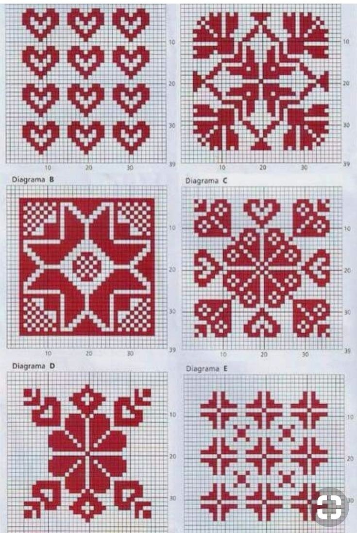 Жаккардовые узоры для пледа