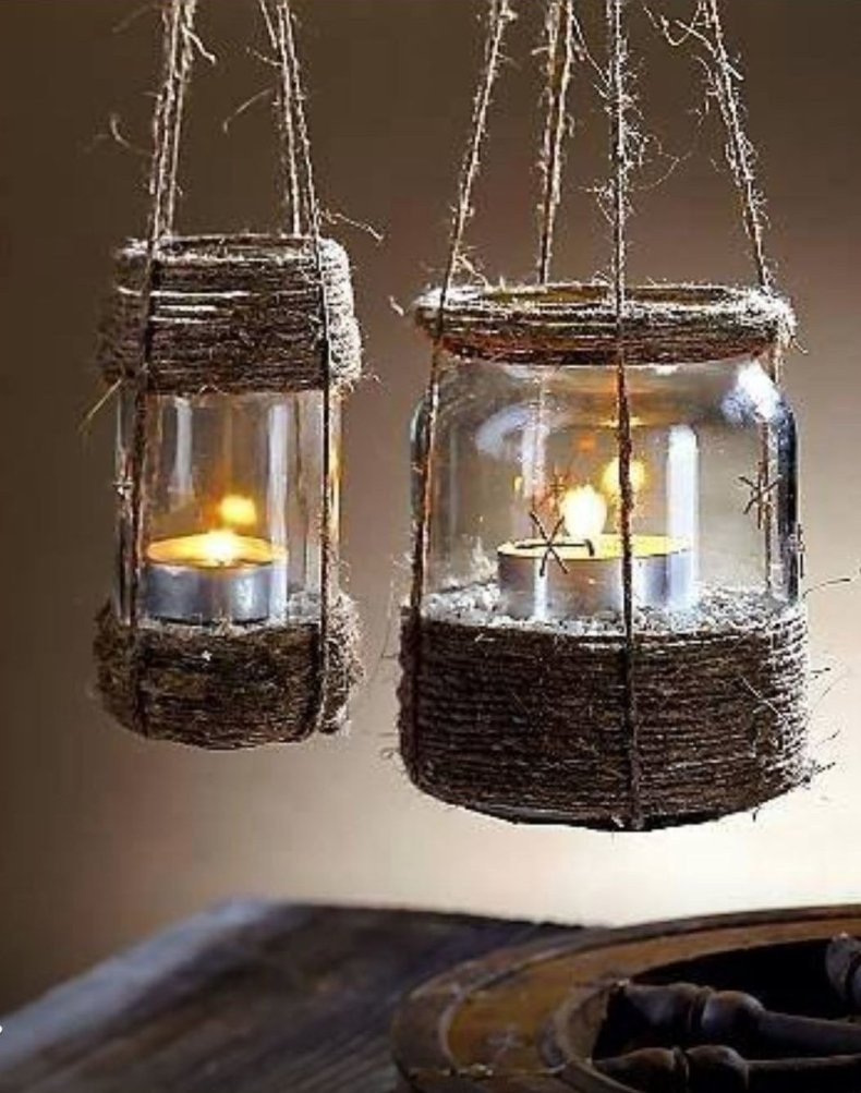 Подсвечник из баночки