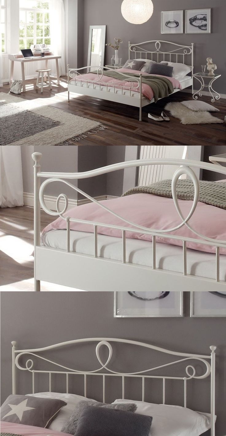 Железная кровать Баттерфляй белая