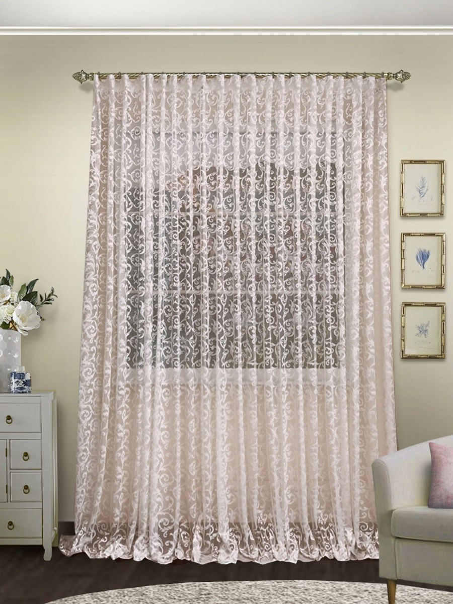 Жаккардовое гардинное полотно тюль что это