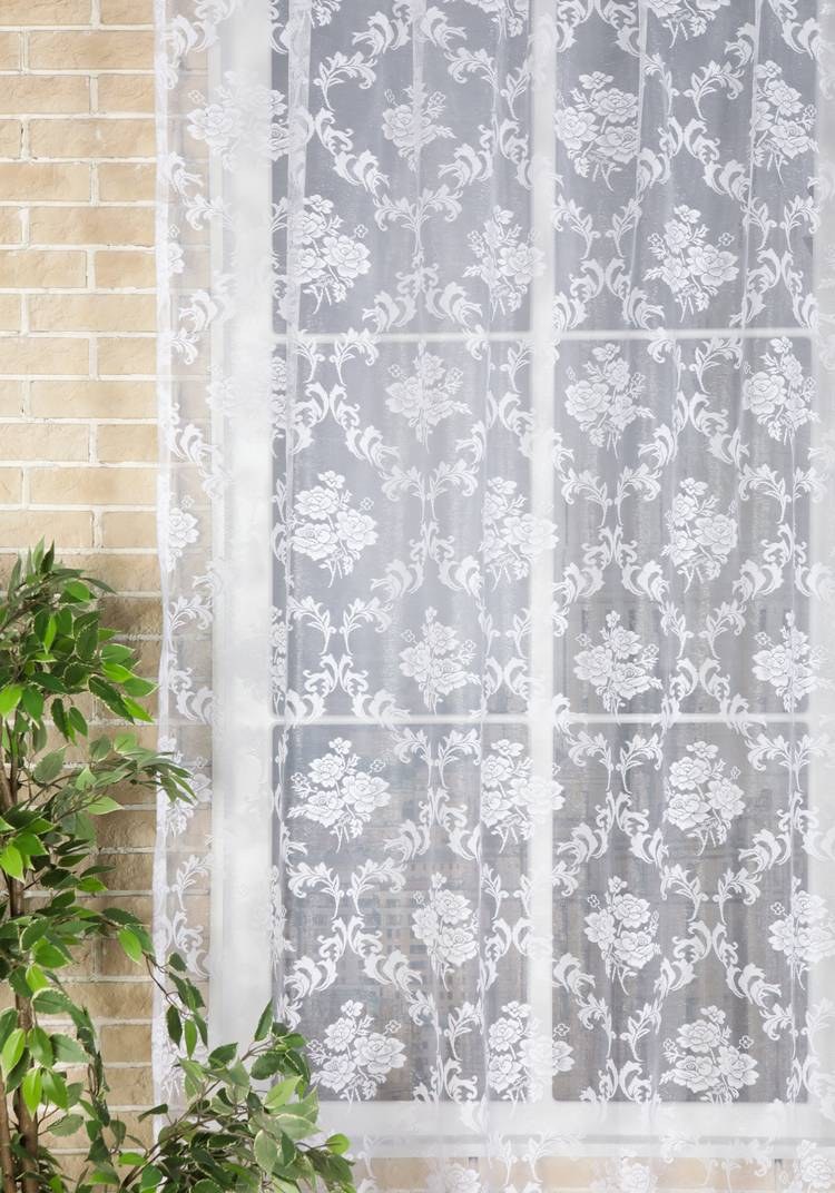 Жаккардовая тюль (68 фото)