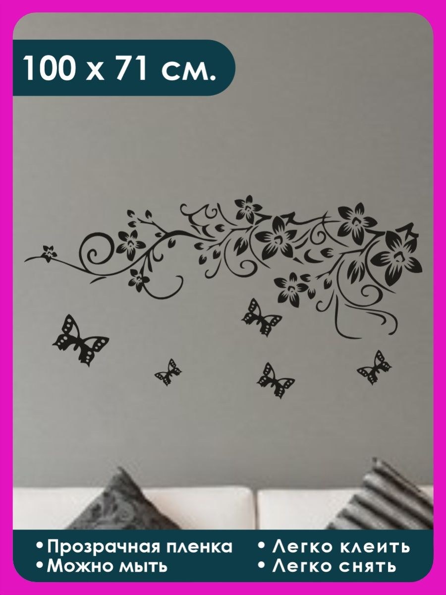 Наклейки на стену черные