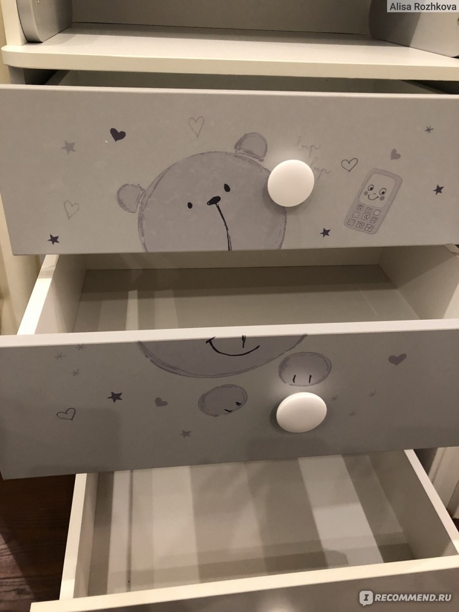 Комод Polini Kids French 1580 Teddy белый