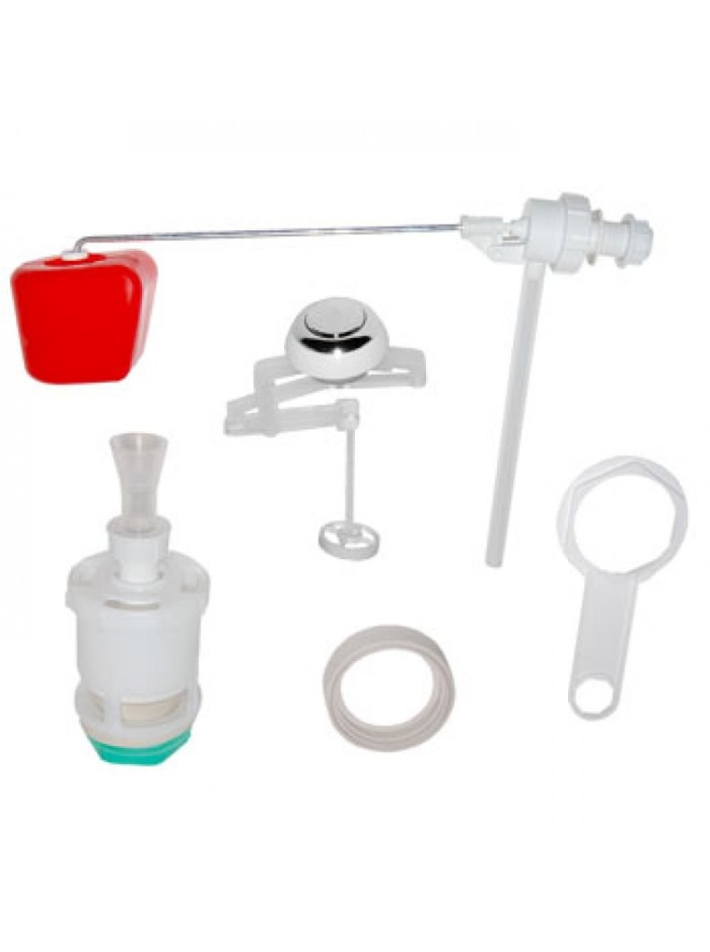 Арматура, боковая подводка, шток, ручка белая, пластик, Инкоэр 1а(1-1-1-4)