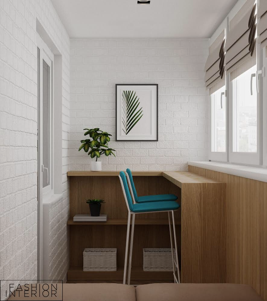 Отделка лоджии кабинета