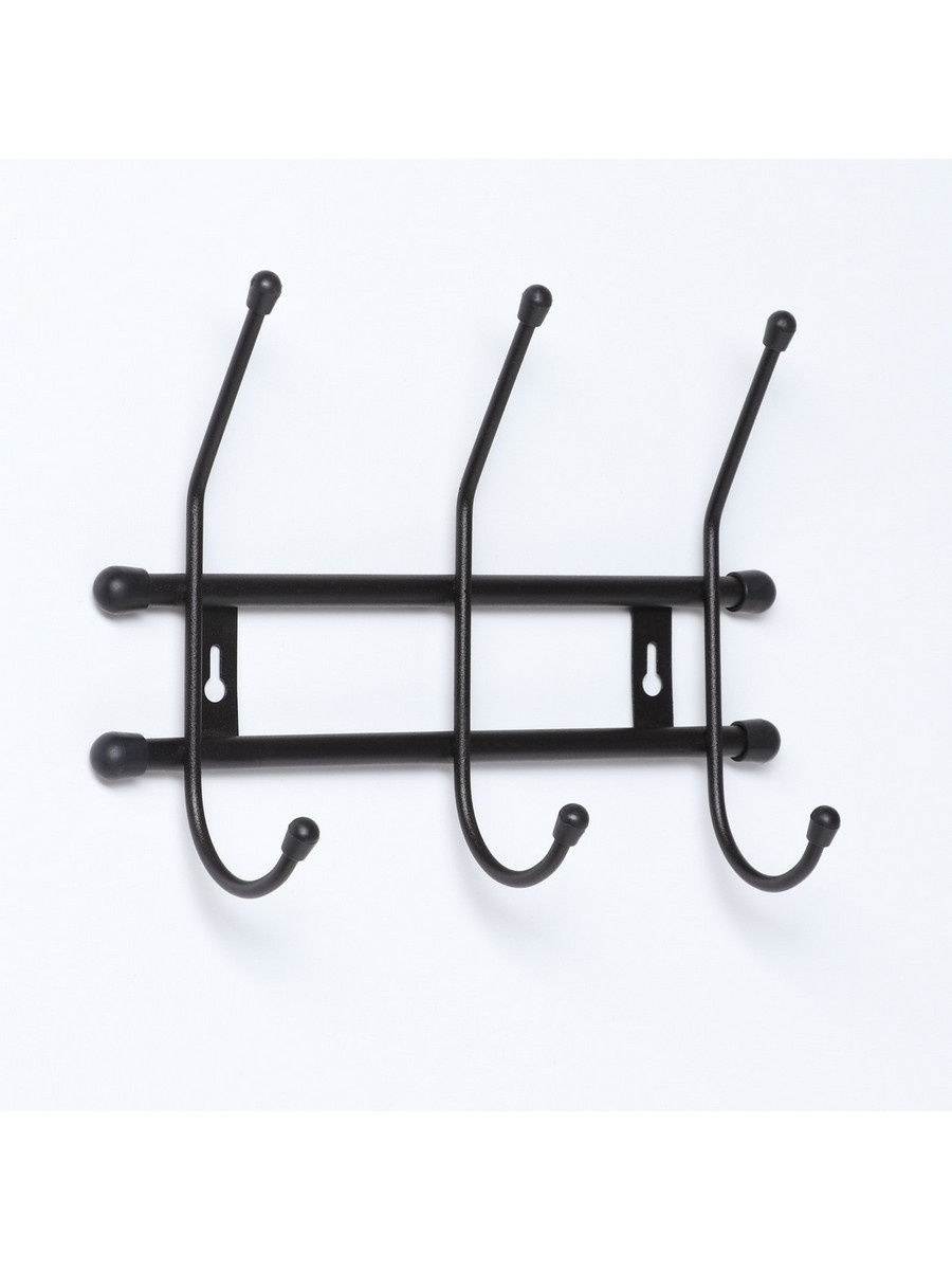 Вешалка настенная стандарт 3 (3 крючка, черный) внс32