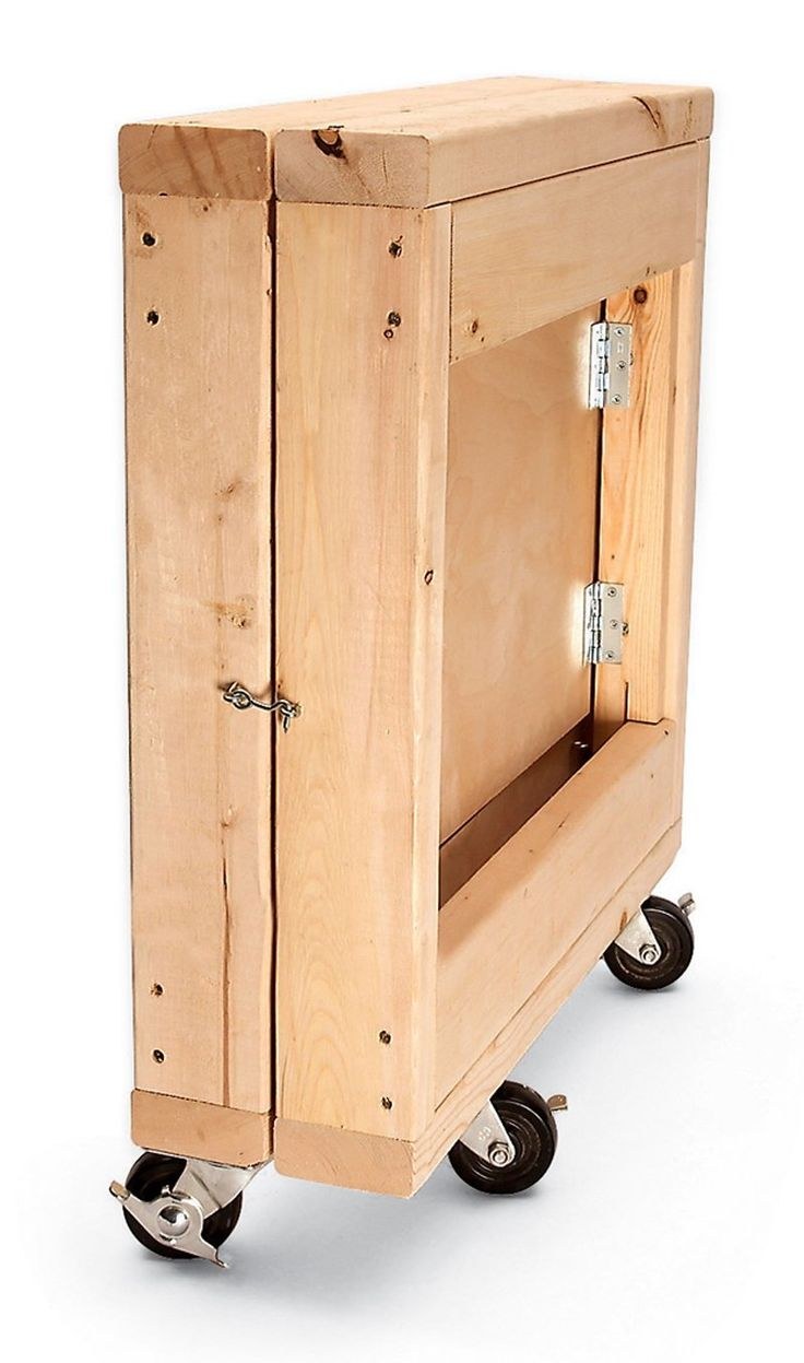 Деревянный ящик на колесах