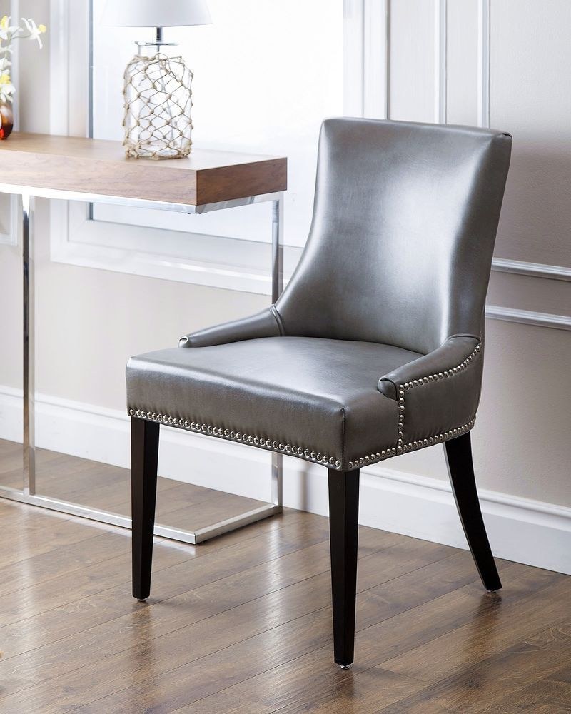 Стул обеденный кожаный