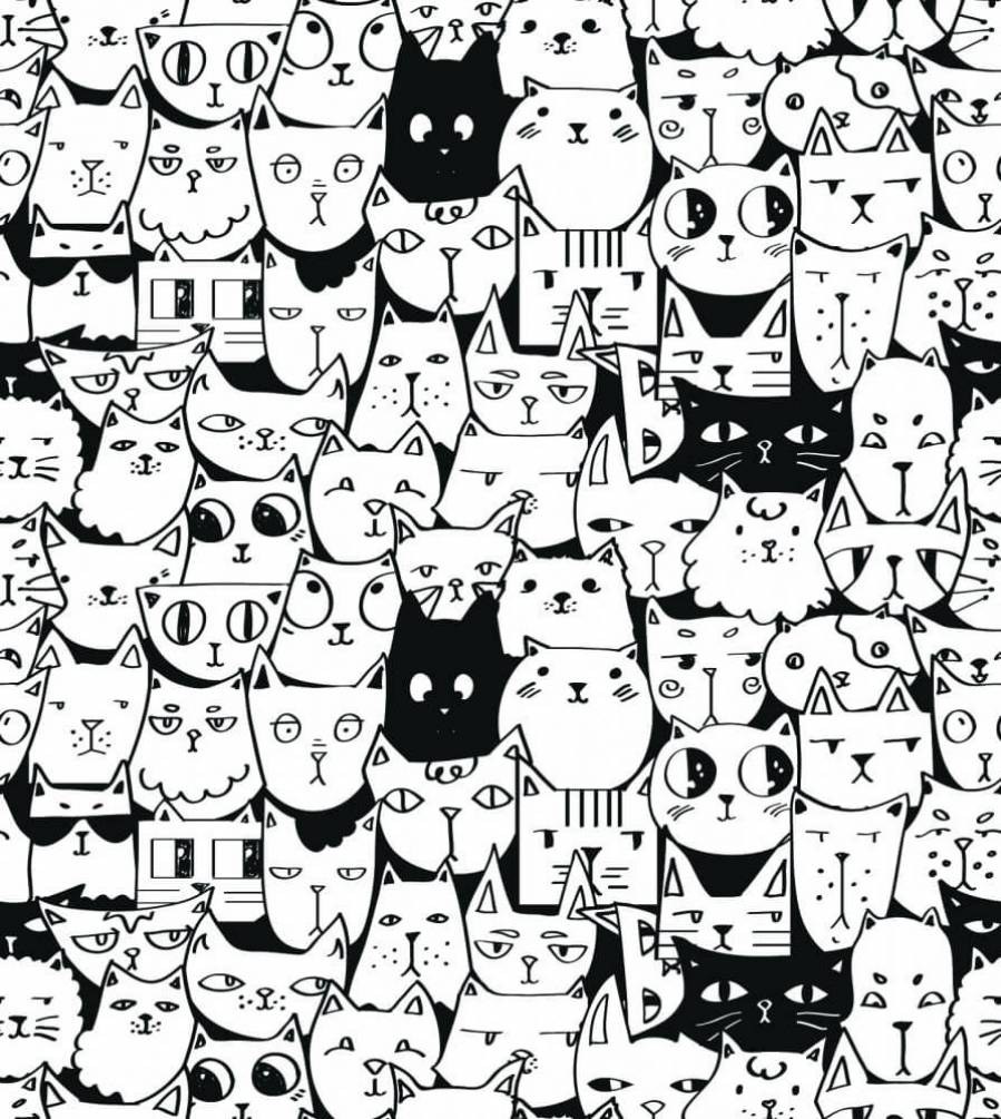 Дудл арт кошка