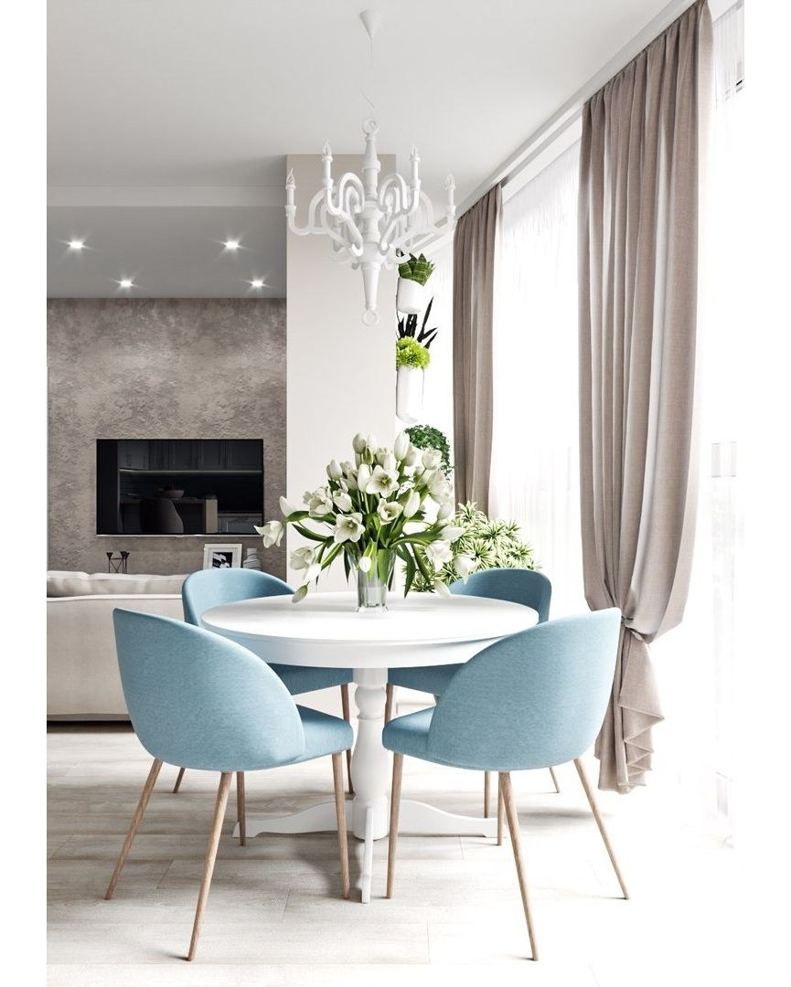 Круглый стол в интерьере