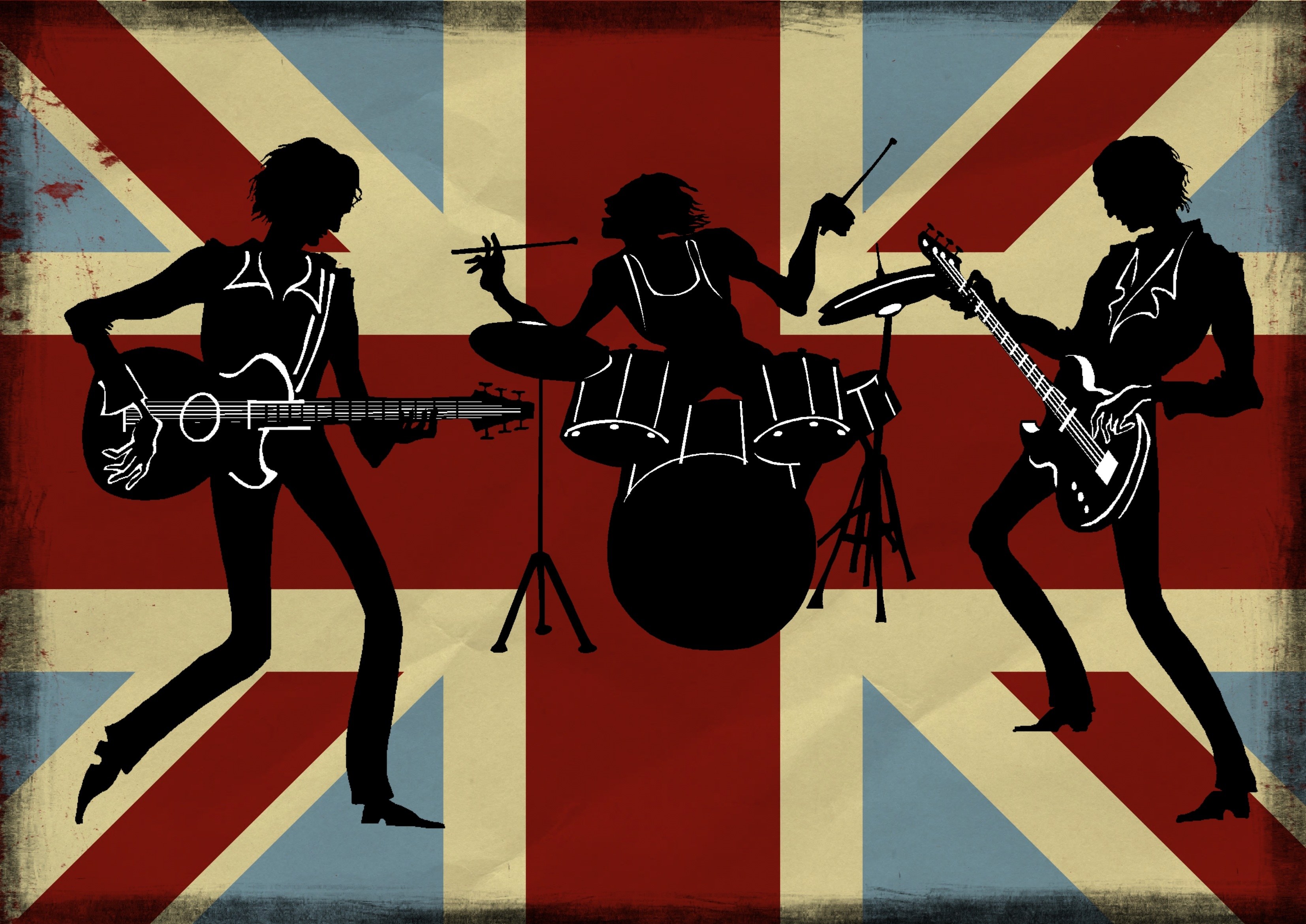 Веселая английская музыка. Плакаты музыкантов. Арт британский рок. Постеры на музыкальную тематику. Рок н ролл Англия.