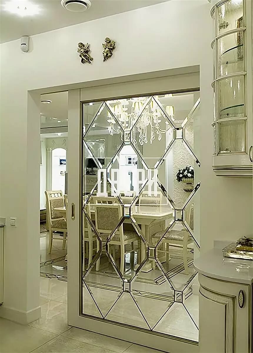 Зеркальное панно на дверь