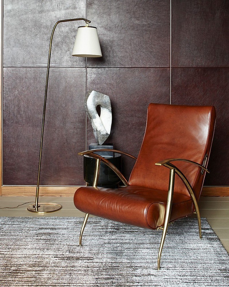 Кожаное кресло Mid Century