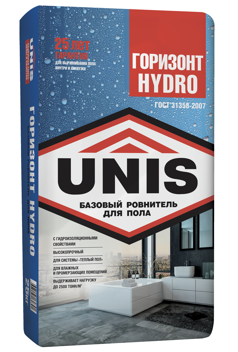 Ровнитель для пола Unis Горизонт Hydro базовый 25кг