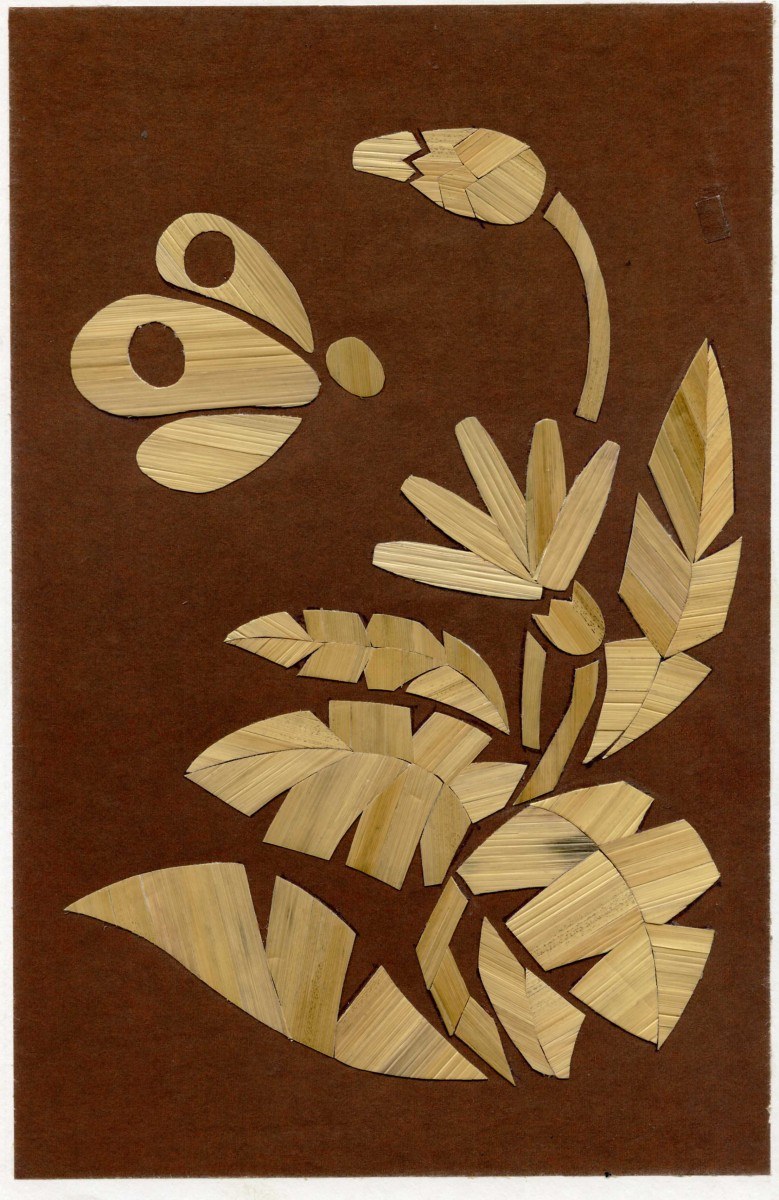 Панно из соломки