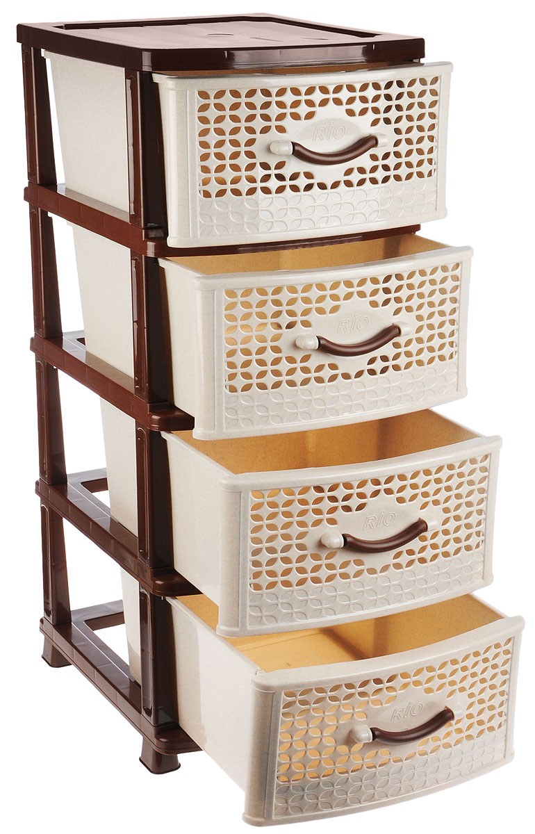 Пластмассовый комод с ящиками