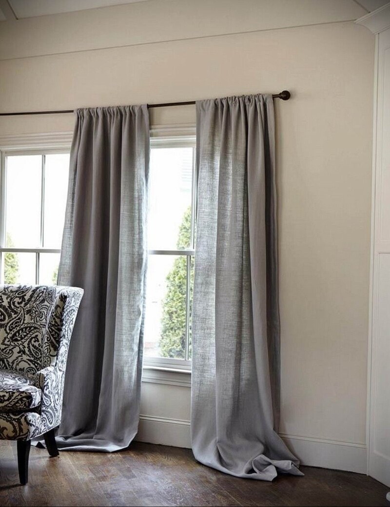 Льняные шторы в интерьере