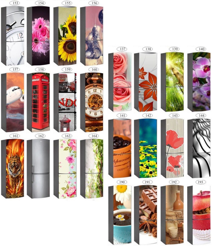 Виниловые наклейки на холодильник