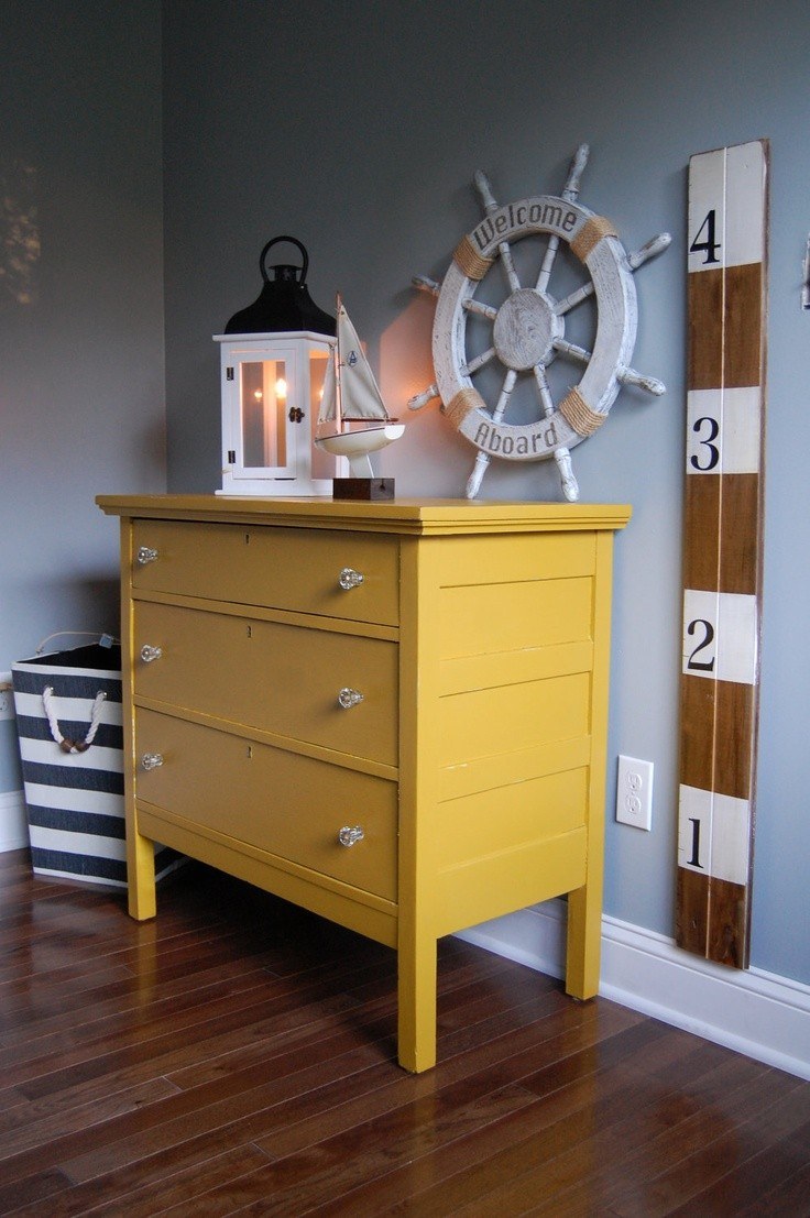 Комод икеа ХЕМНЭС желтый