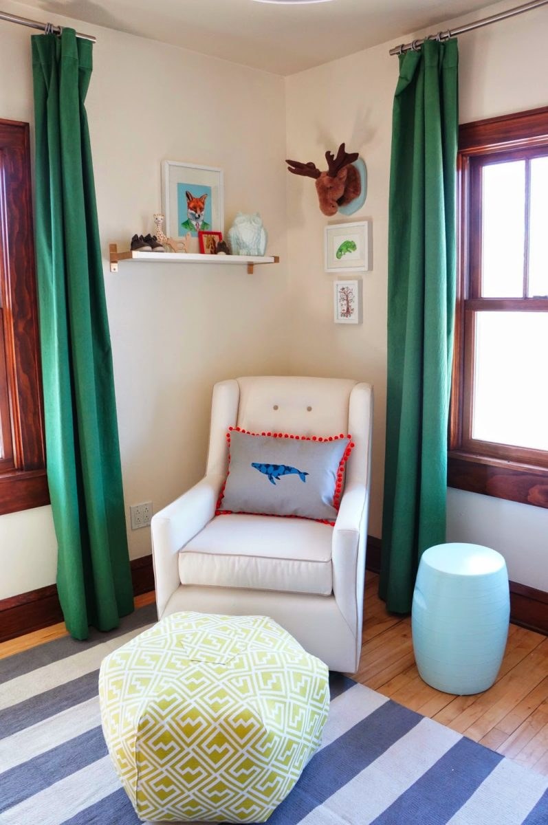 Зеленые шторы икеа в интерьере