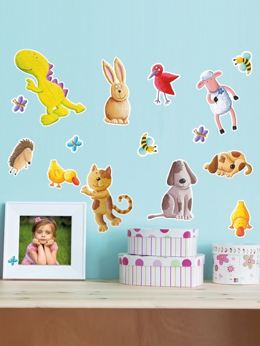 Интерьерные наклейки Веселые