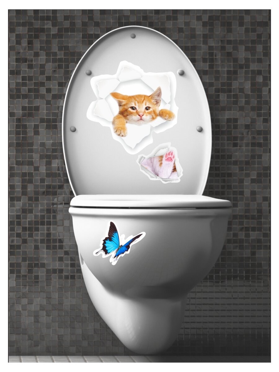 Интерьерная наклейка рыжий котик (65 фото)