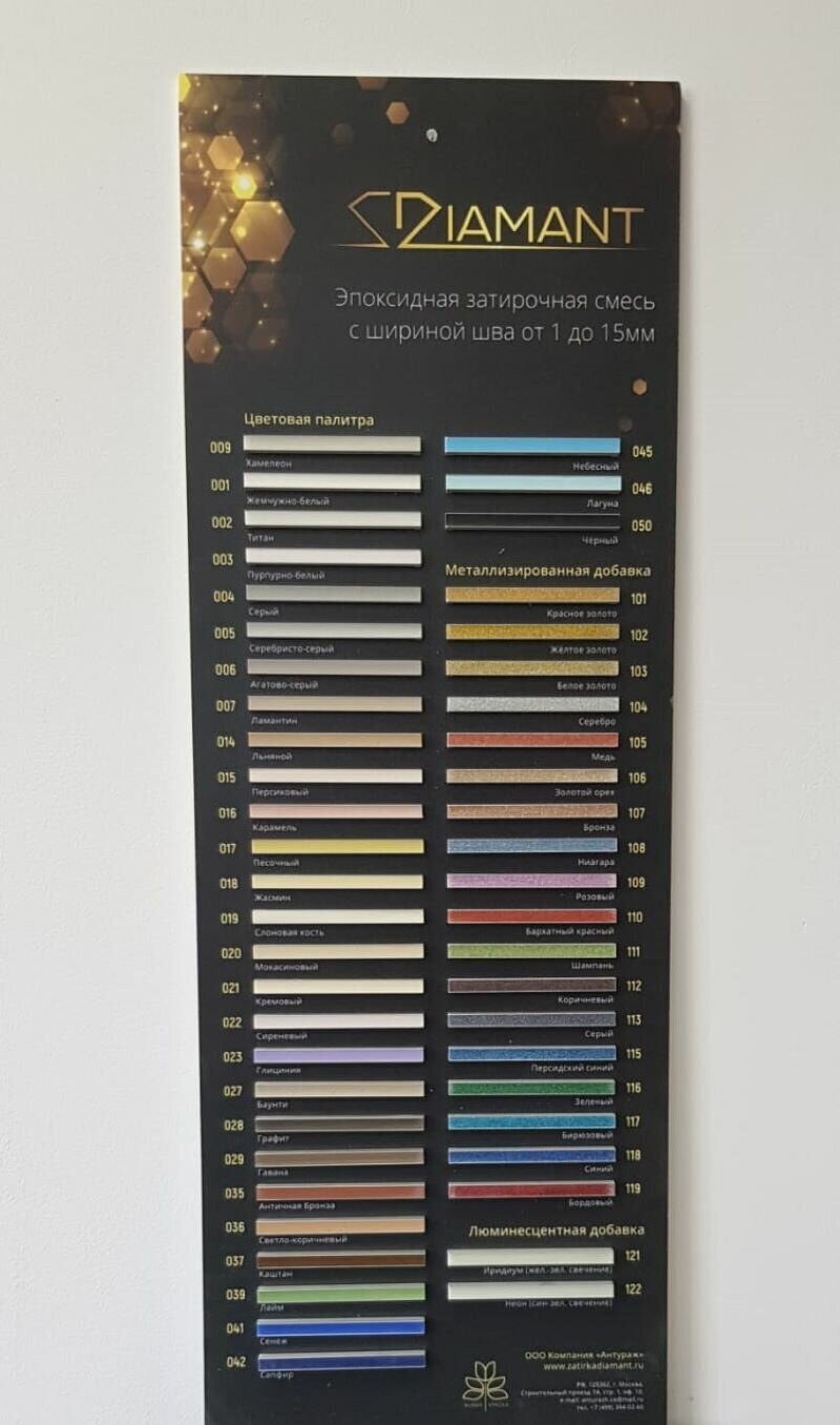 Затирка Диамант эпоксидная 028 графит