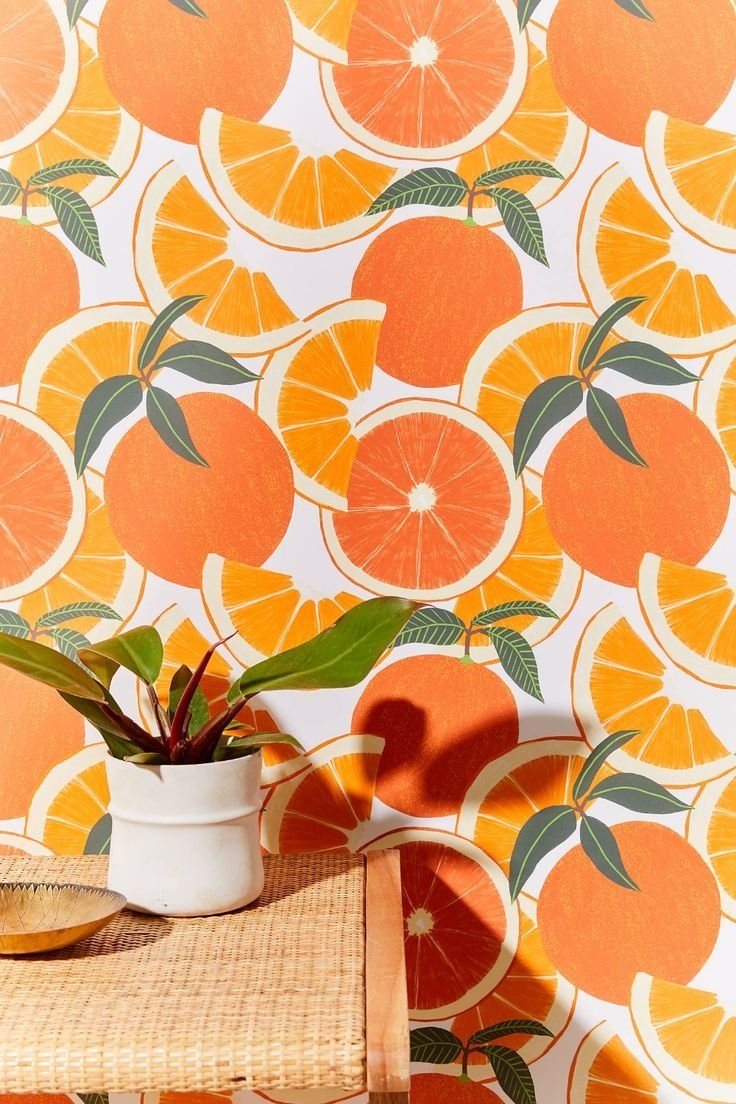 Оранжевый декор для кухни