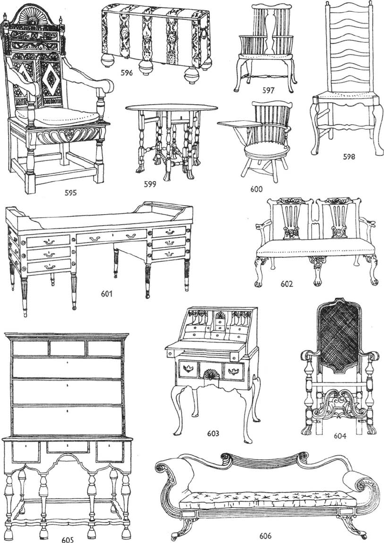 Кресло в стиле Ампир чертеж