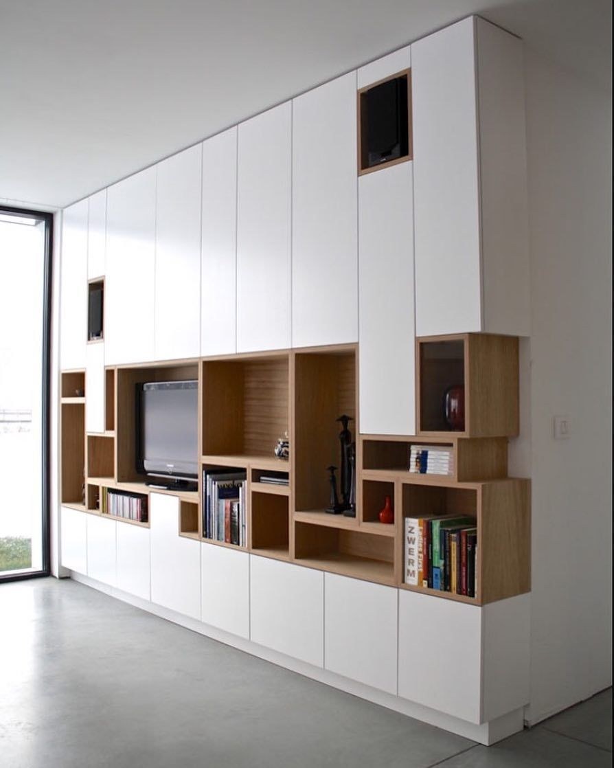 Шкаф в гостиную в современном стиле