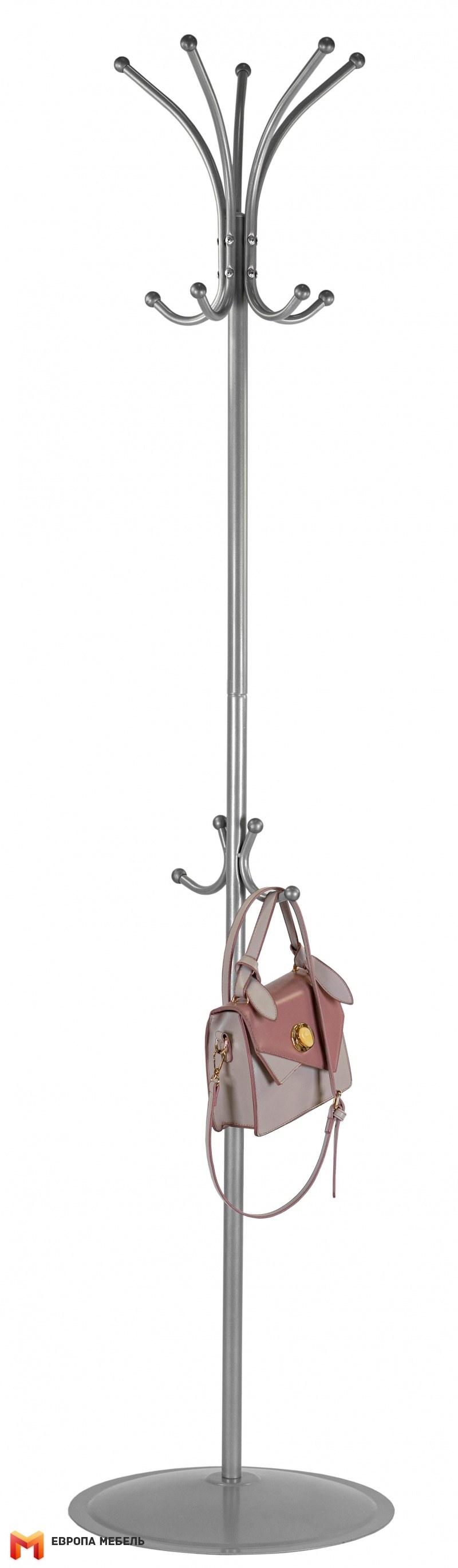 Вешалка напольная "Мебелик" Пико 1 серый бетон, ,