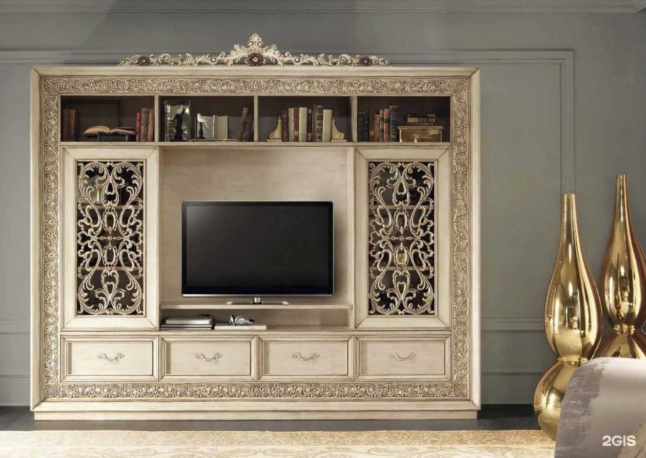 ТВ стенка слоновая кость