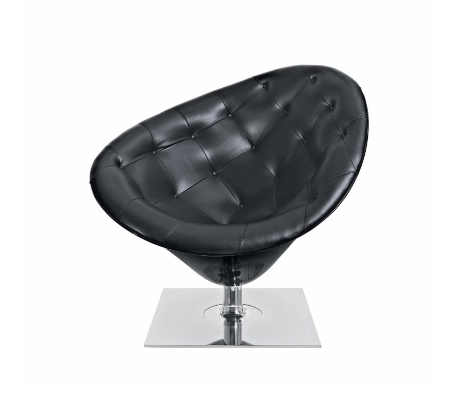 Мягкое вращающееся кресло с круглым основанием