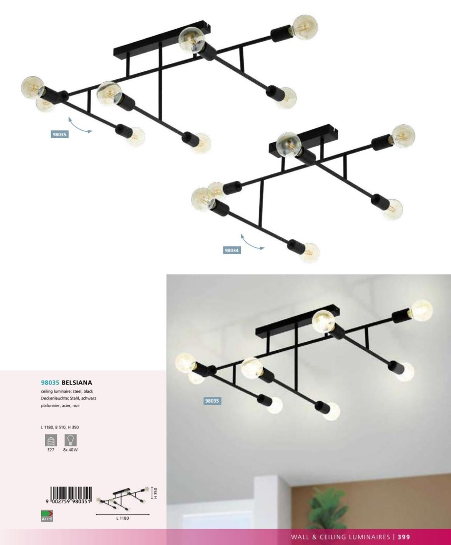 Люстра на штанге Eglo 98515