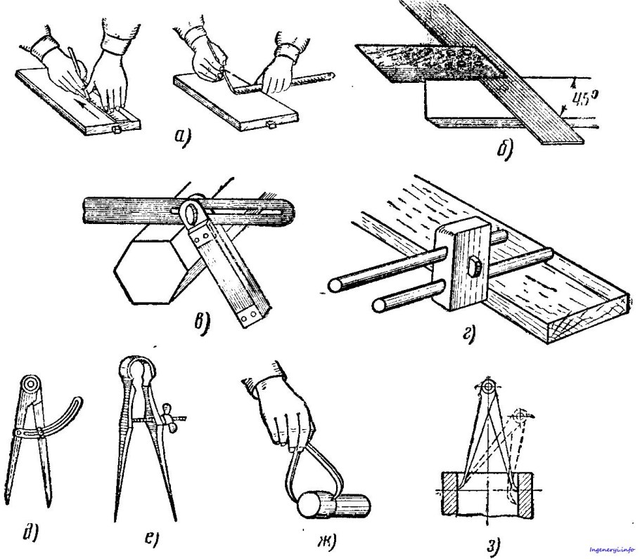 Инструменты и приспособления для разметки слесарное дело
