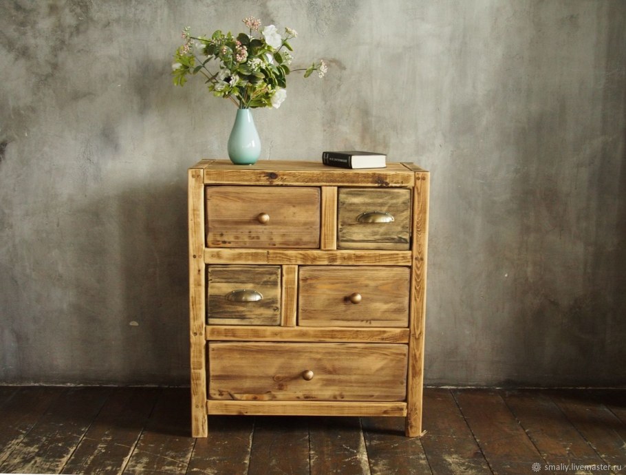 Комод деревянный в стиле лофт