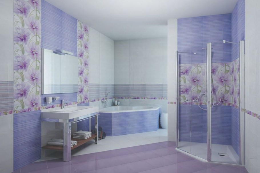 Плитка сирень Уралкерамика