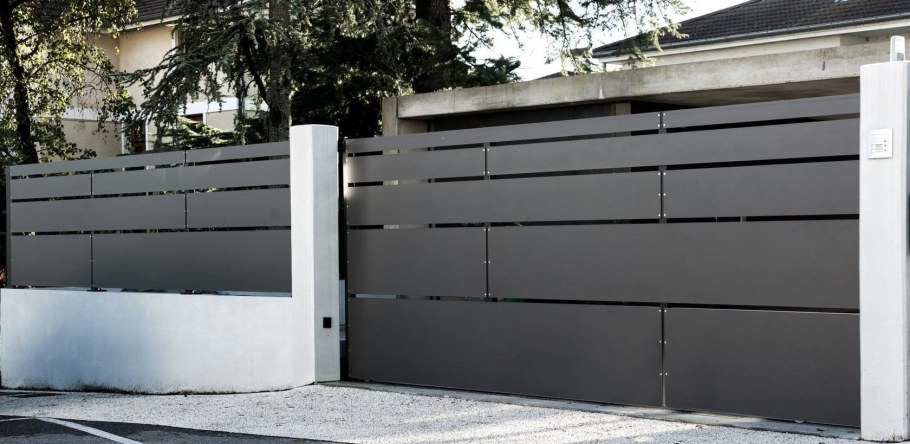 Металлические ворота хайтек