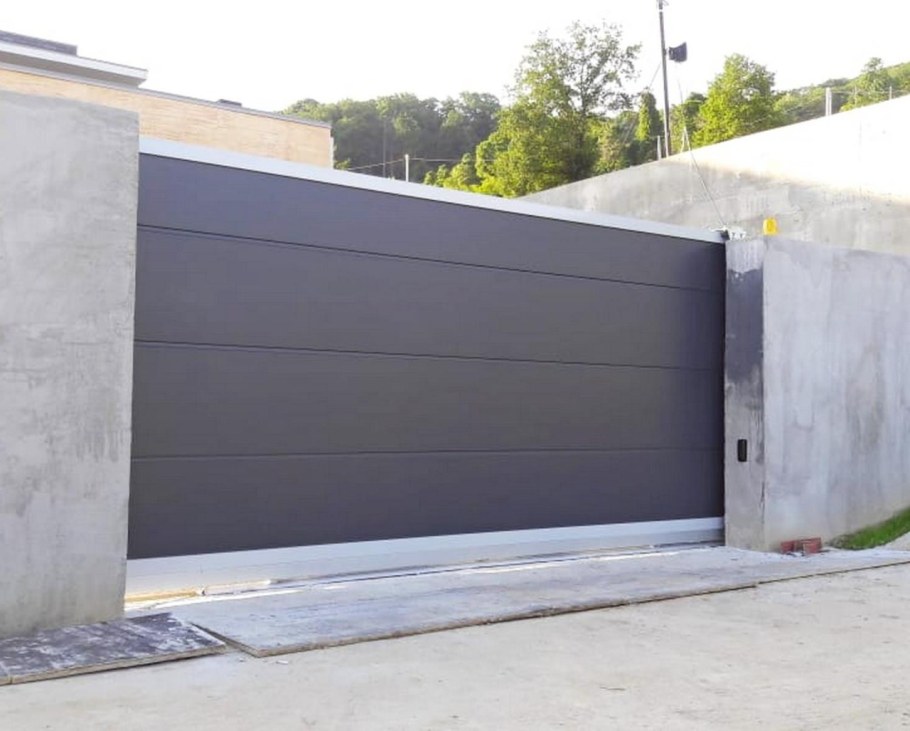 7016 L-гофр Алютех откатные ворота