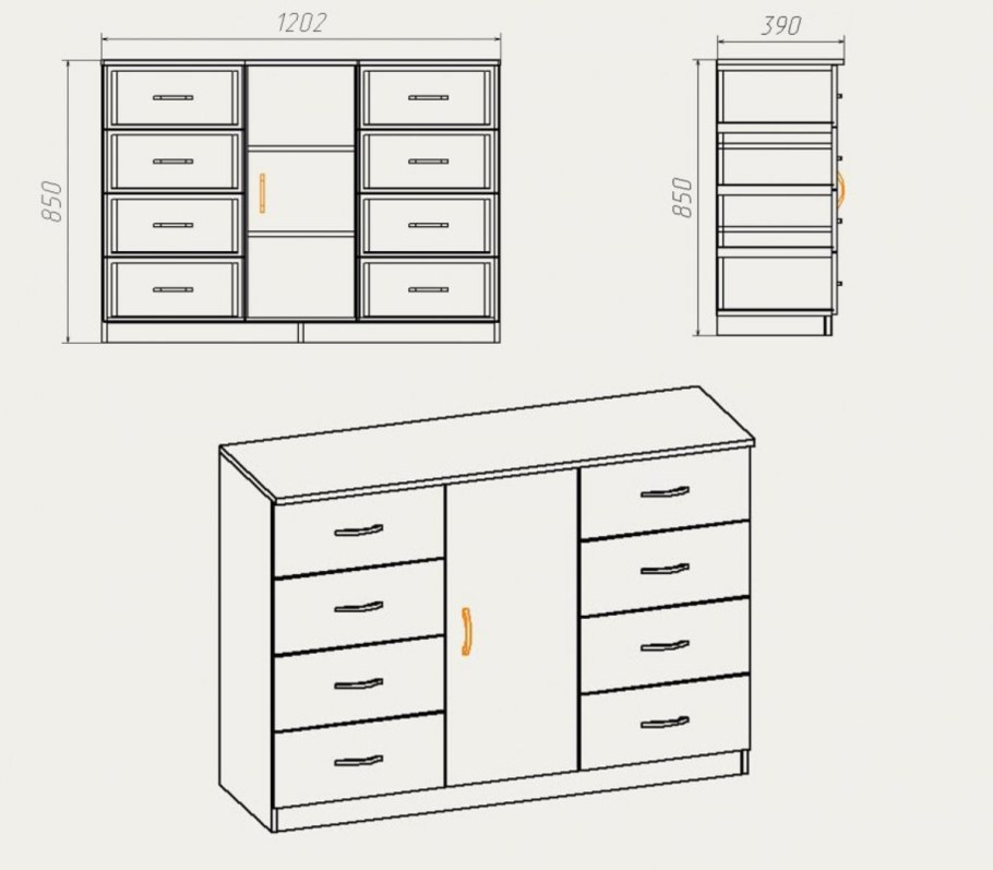 Эдем комод 08.402.40